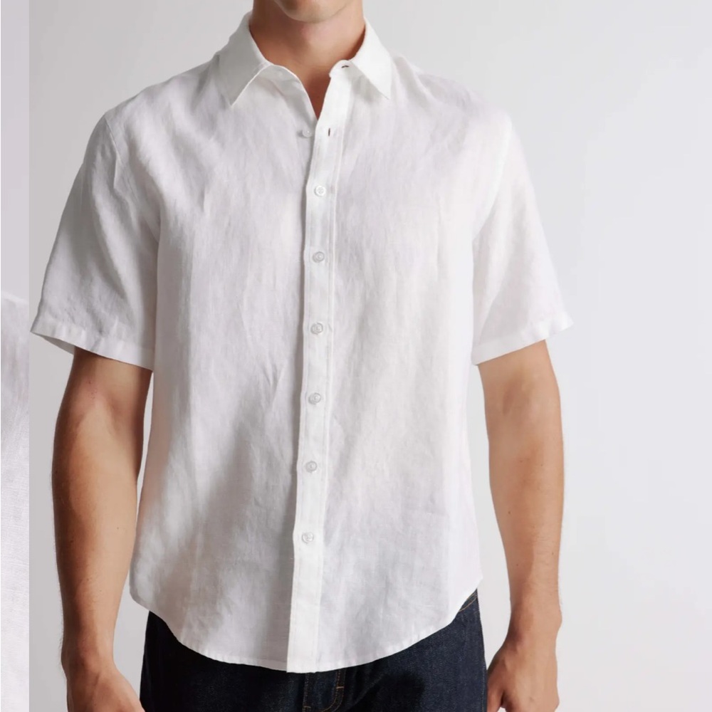 Men’s 100% European Linen Short Sleeve Shirt